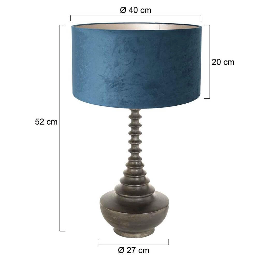 Einzigartige Tischleuchte Bois mit blauer Kapuze Steinhauer 8712746172621