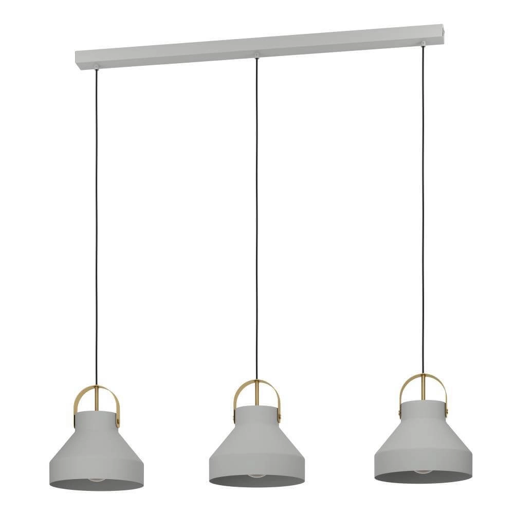 Graue 3L-Hängelampe Estepona 107cm