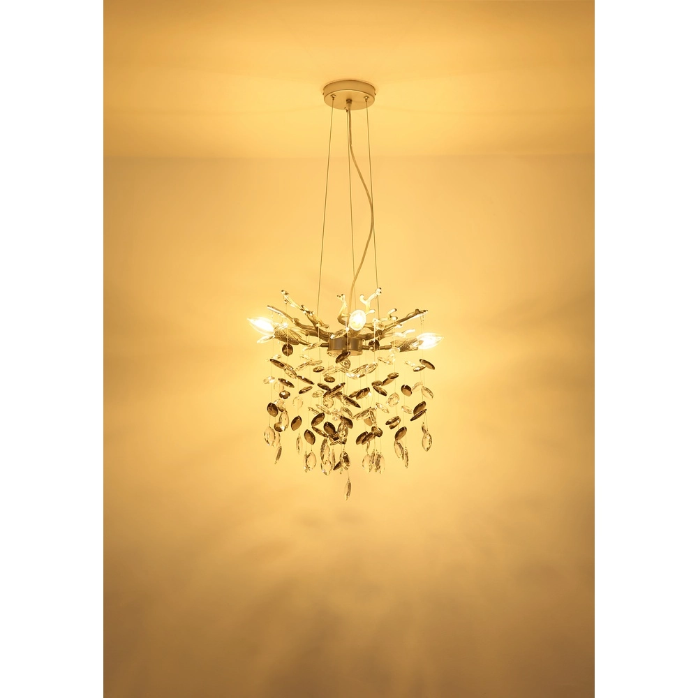 Pendellampe Queena silbergrau Ø 40cm Globo 9007371522675