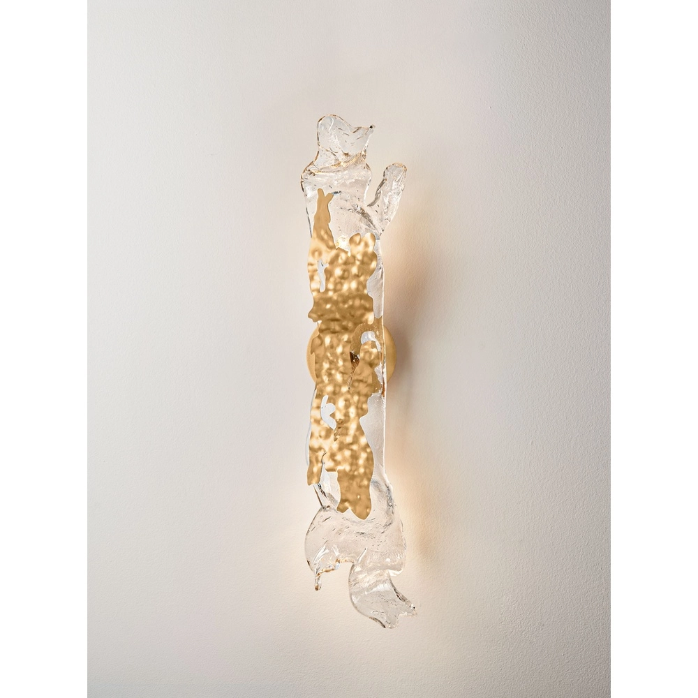 Goldene Wandlampe Avesa mit klarem Glas Lyora 5212063500457