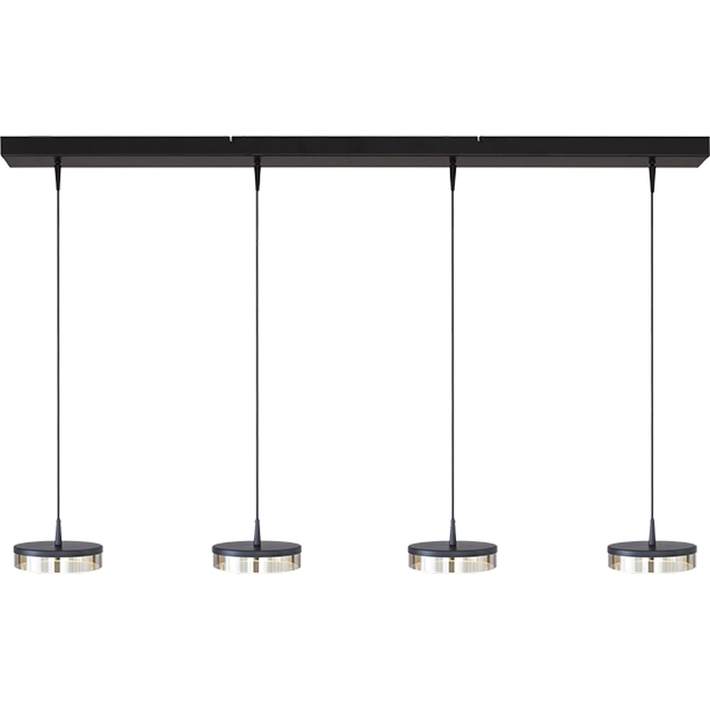 4-Licht Pendellampe Imperia 130 cm schwarzer Nickel Masterlight 8718121348162