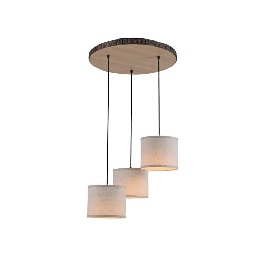 Ländliche Deckenleuchte Bark Holz Just Light 4043689975937