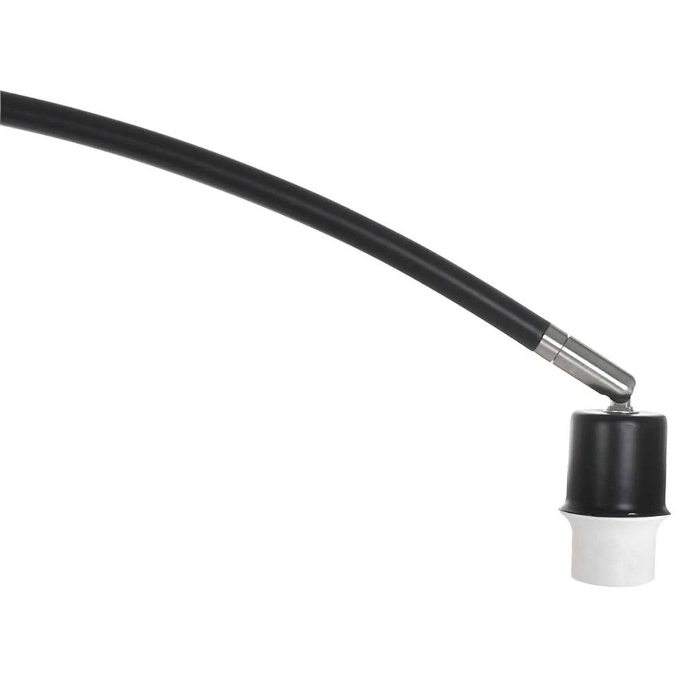 Bogenlampe solva schwarz mit Rattanschirm Ø 60cm Steinhauer 8712746182590