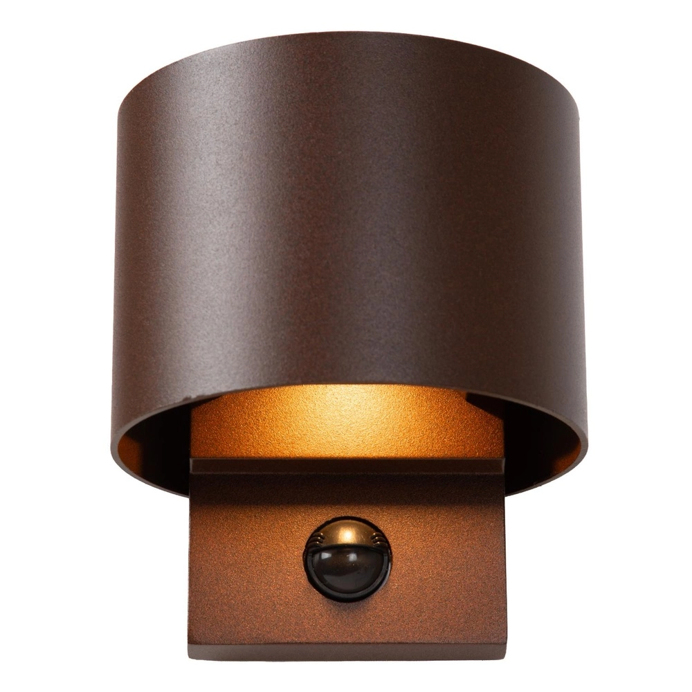Runde Wandlampe Tadzio mit Sensorrostbraun Lucide 5411212690258