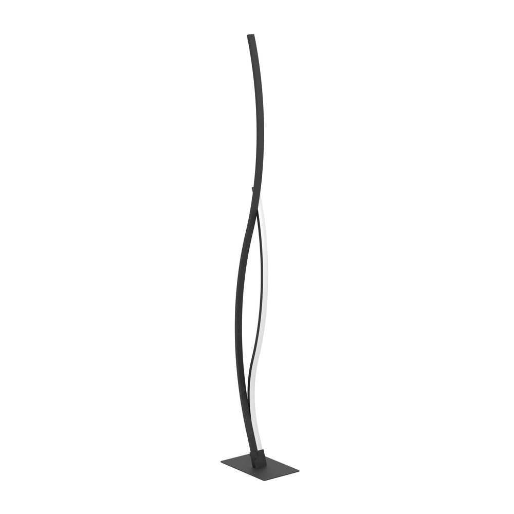 Schicke LED-Stehlampe Grisolia 129 cm – Schwarz
