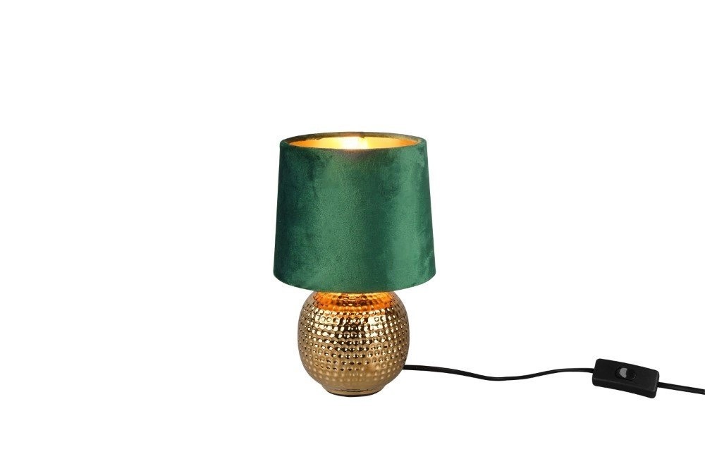 Tischlampe Sophia Keramikgold mit grün Trio 4017807481198