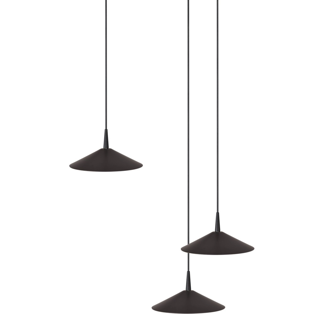 3-Licht Pendellampe Ceppo schwarz Ø 18 cm rund Masterlight 8718121358628