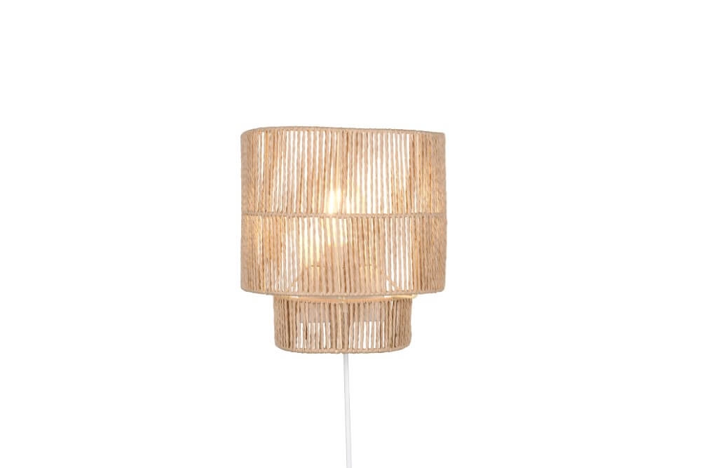Japandi Wandleuchte Satna Rattan Trio 4017807636192