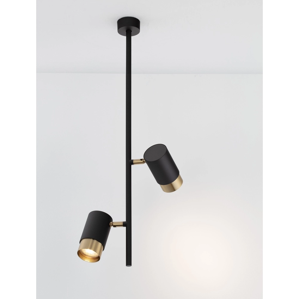Deckenlampe Pongo Doppelzimmer Schwarz mit Gold