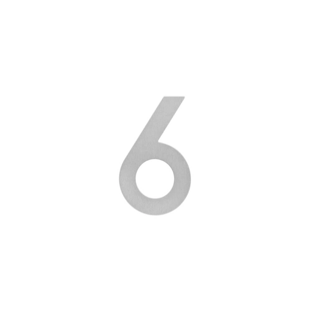 Hausnummer 6 Numbra 150x2mm Edelstahl Intersteel 8714186126752