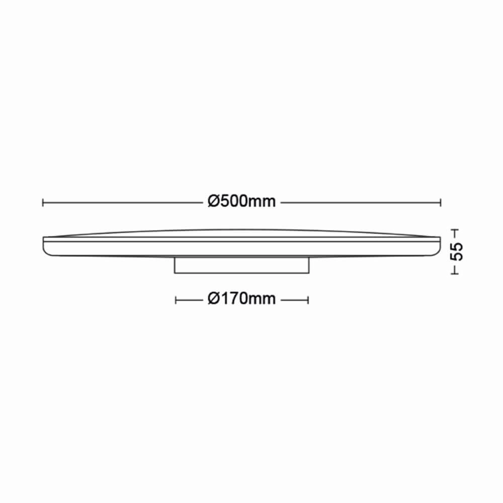 Weiße Deckenleuchte Ozziet Ø 50cm Philips 8719514432086