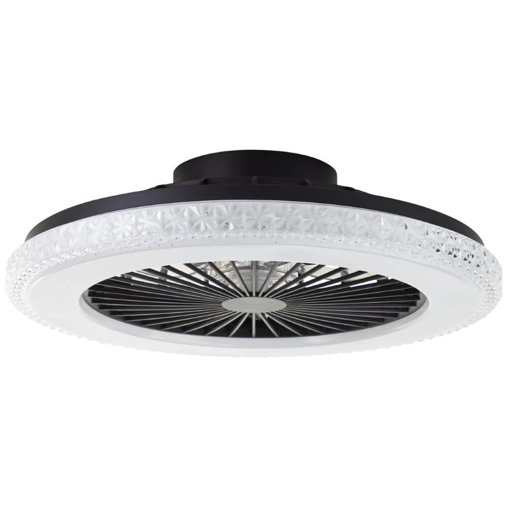 Schwarzer Fächer Badria mit RGB-Funktion Brilliant 4004353435850