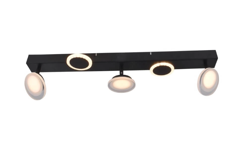 LED-Aufbaustrahler Meriza 5-helles Schwarz Brilliant 4004353396762