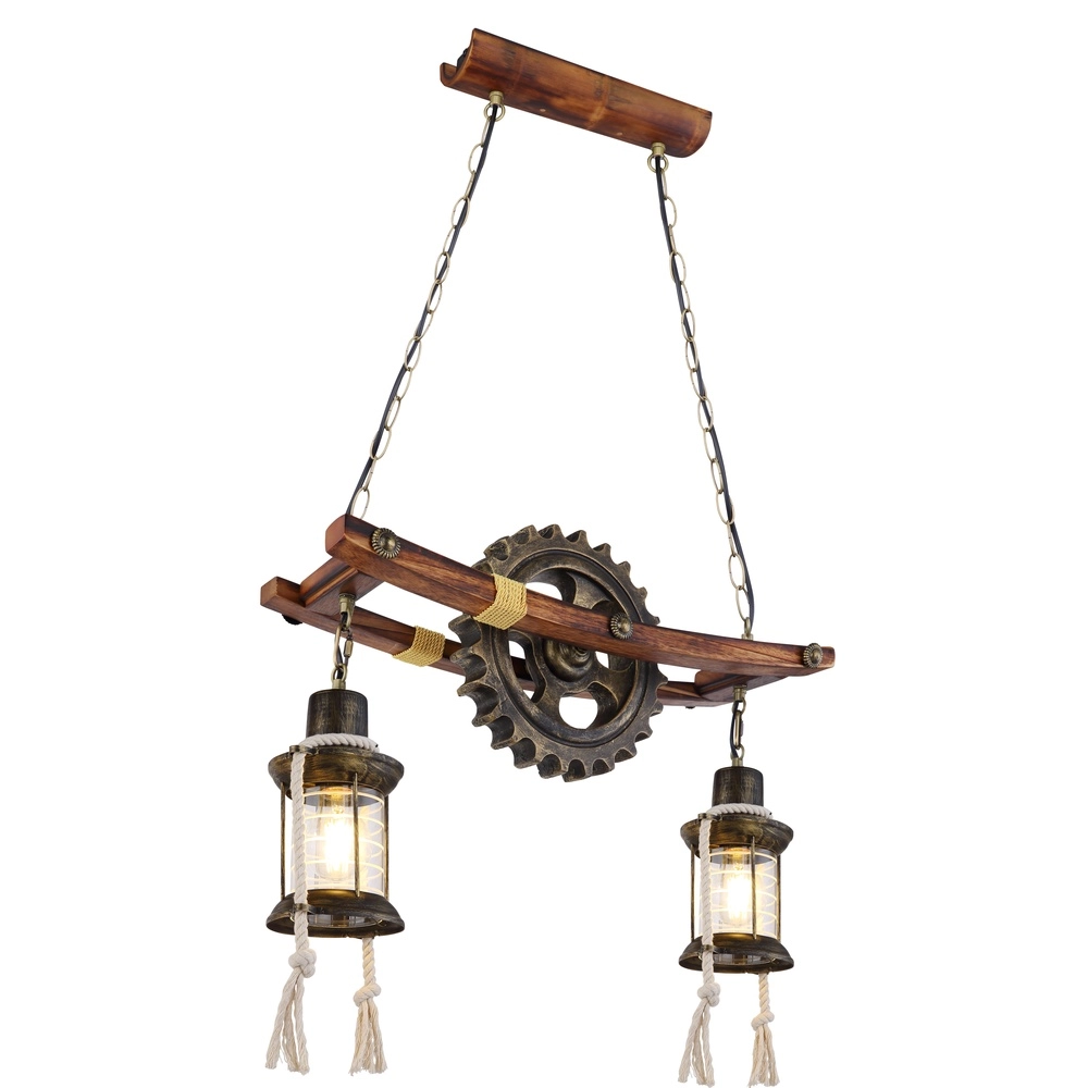 Industrie-Pendellampe Abella 2-Licht