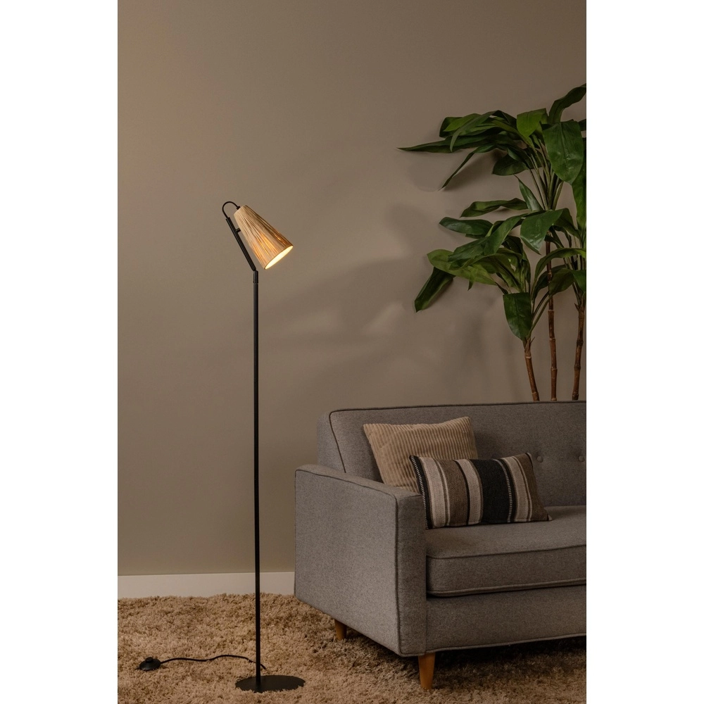 Einzigartige Stehlampe Bensen Holz Lucide 5411212051660