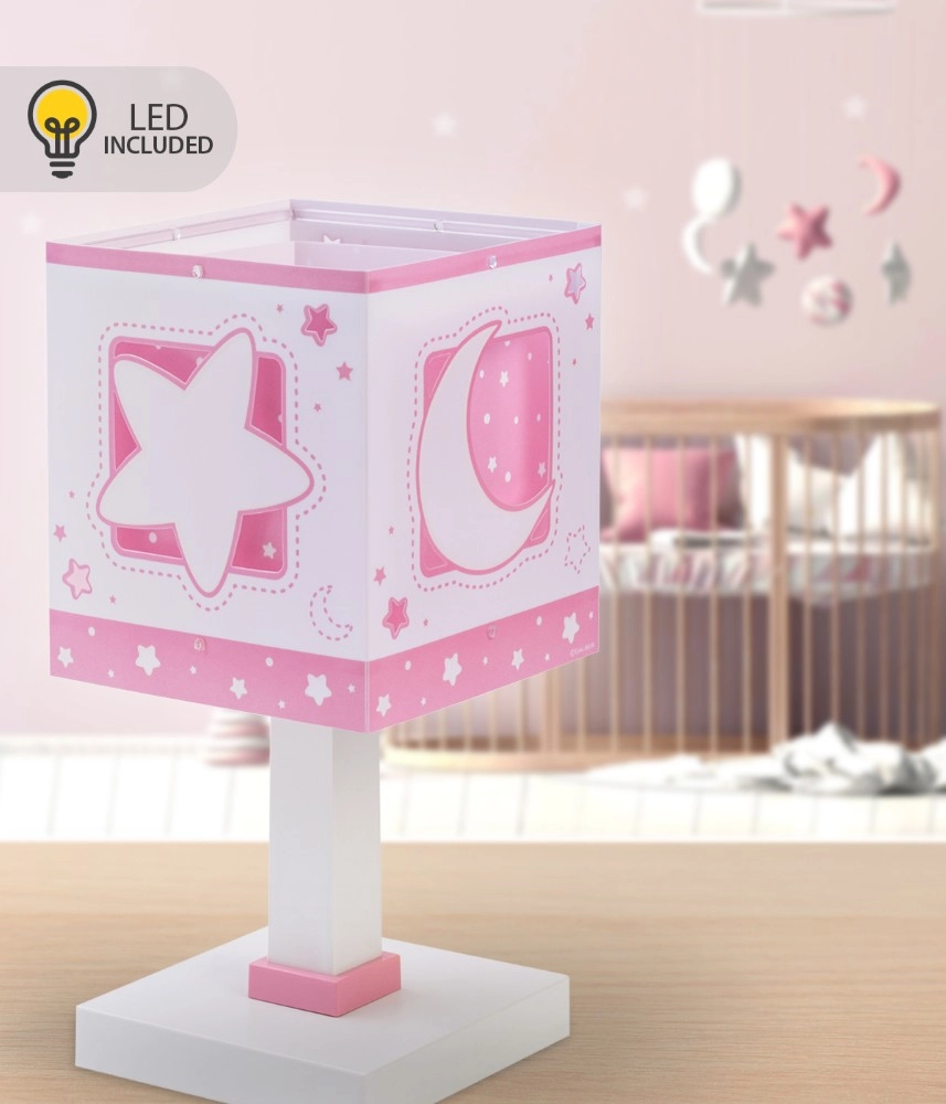 Tischlampe Moonlight Pinkes Leuchten im Dunkeln Dalber 8420406002446