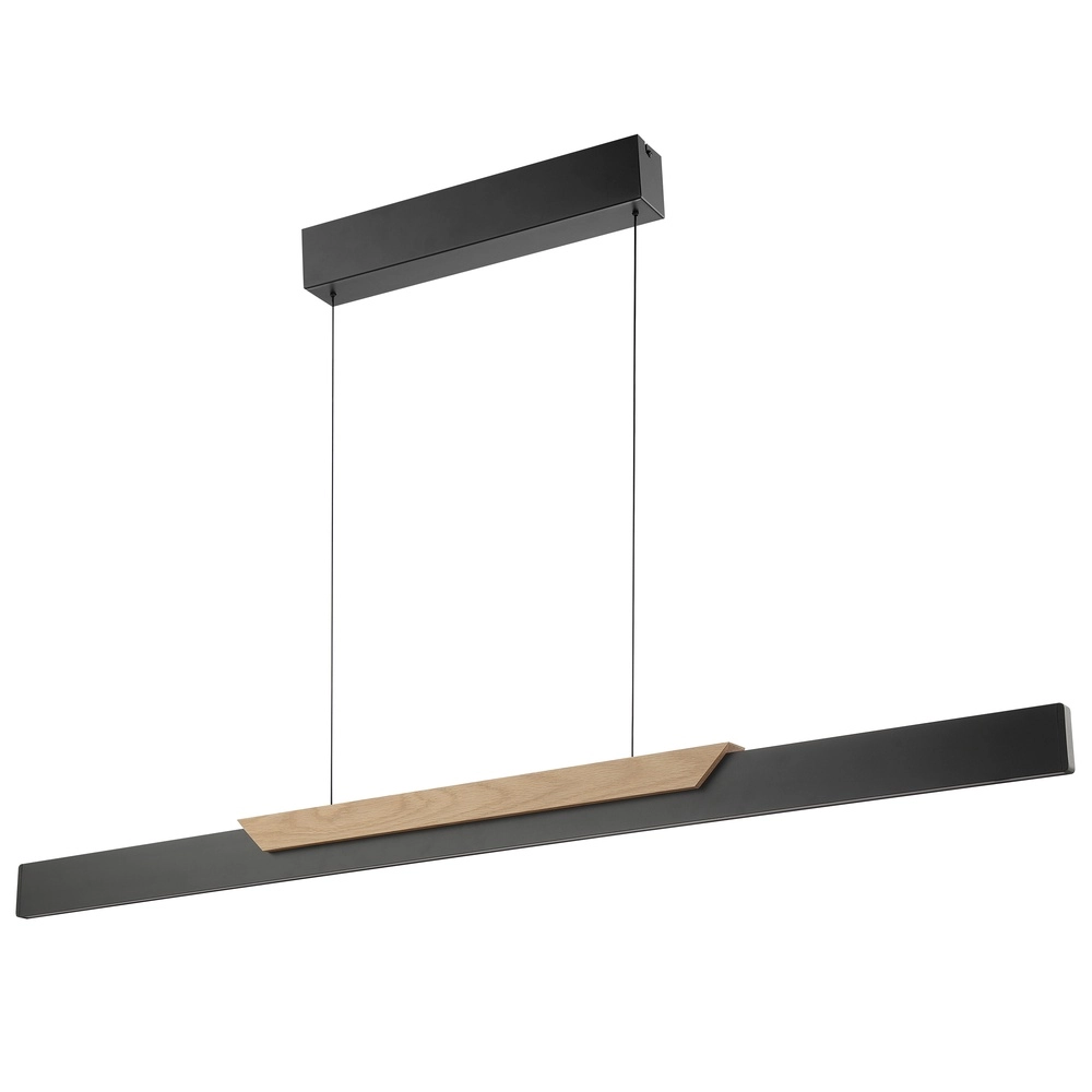 Design-Pendellampe Arcus Schwarz mit Holz Brilliant 4004353463549