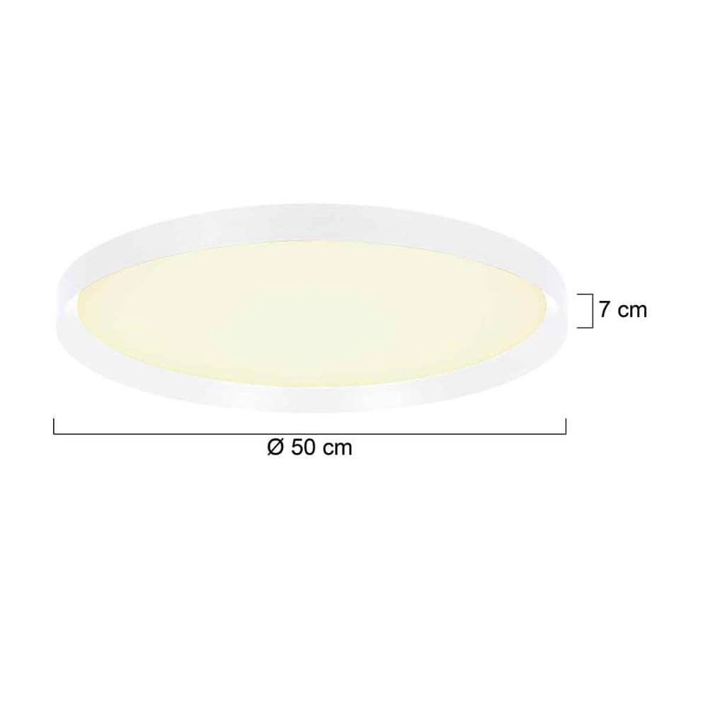 Schlanke Deckenleuchte Flady weiß Ø 50cm Steinhauer 8712746177367