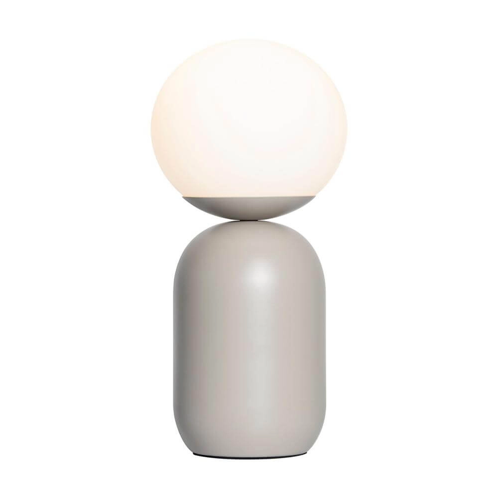 Tischlampe Notti Grau mit Weiß