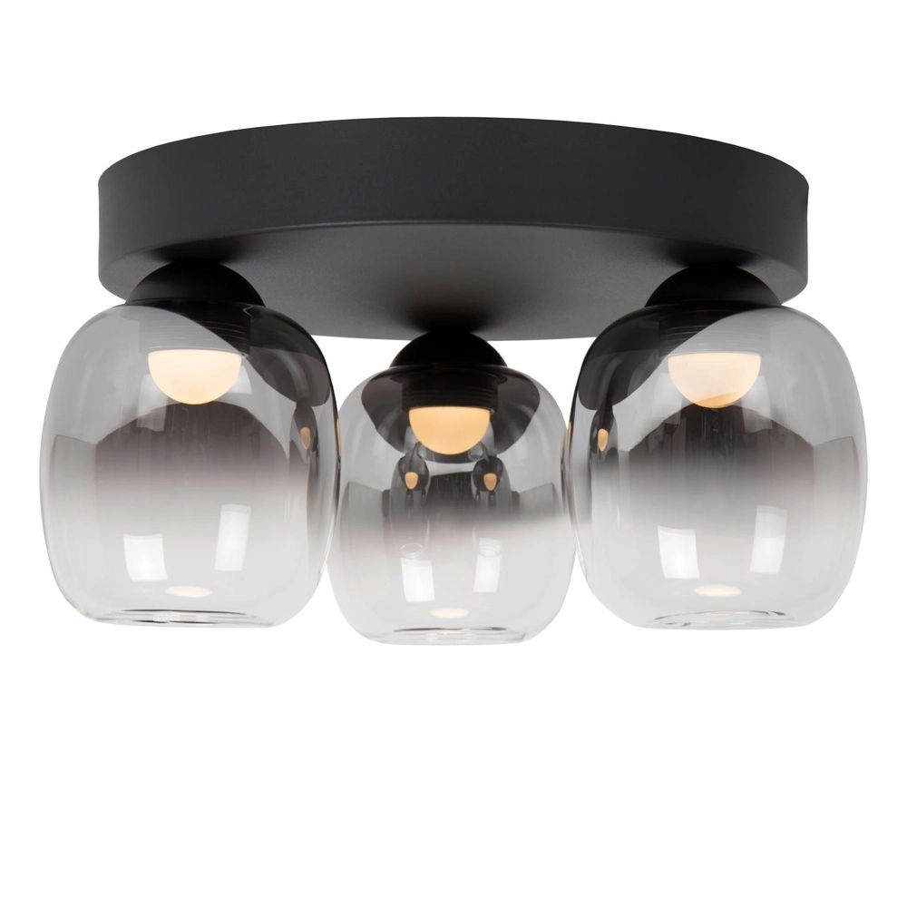 3-Licht Deckenlampe Tamino Schwarz Lucide 5411212741233