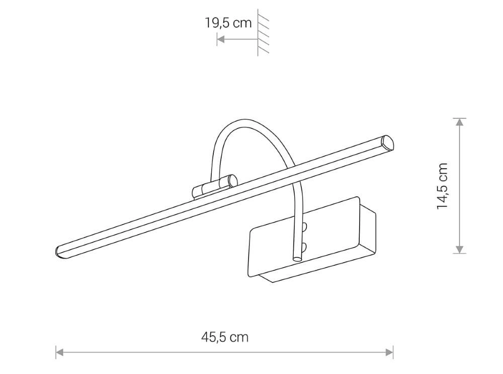 Klassische Bilderlampe Giotto Led 45,5 cm LED Lyora 5903139816892