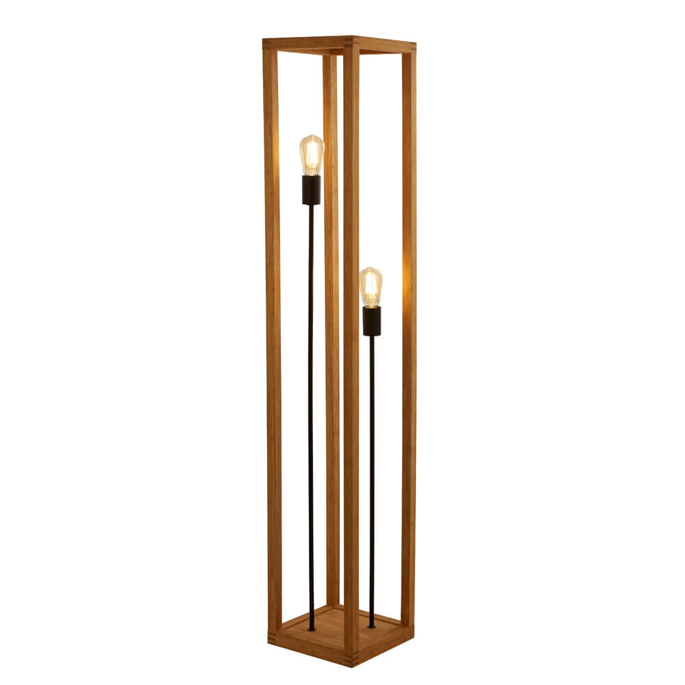 Stehlampe Holz Square