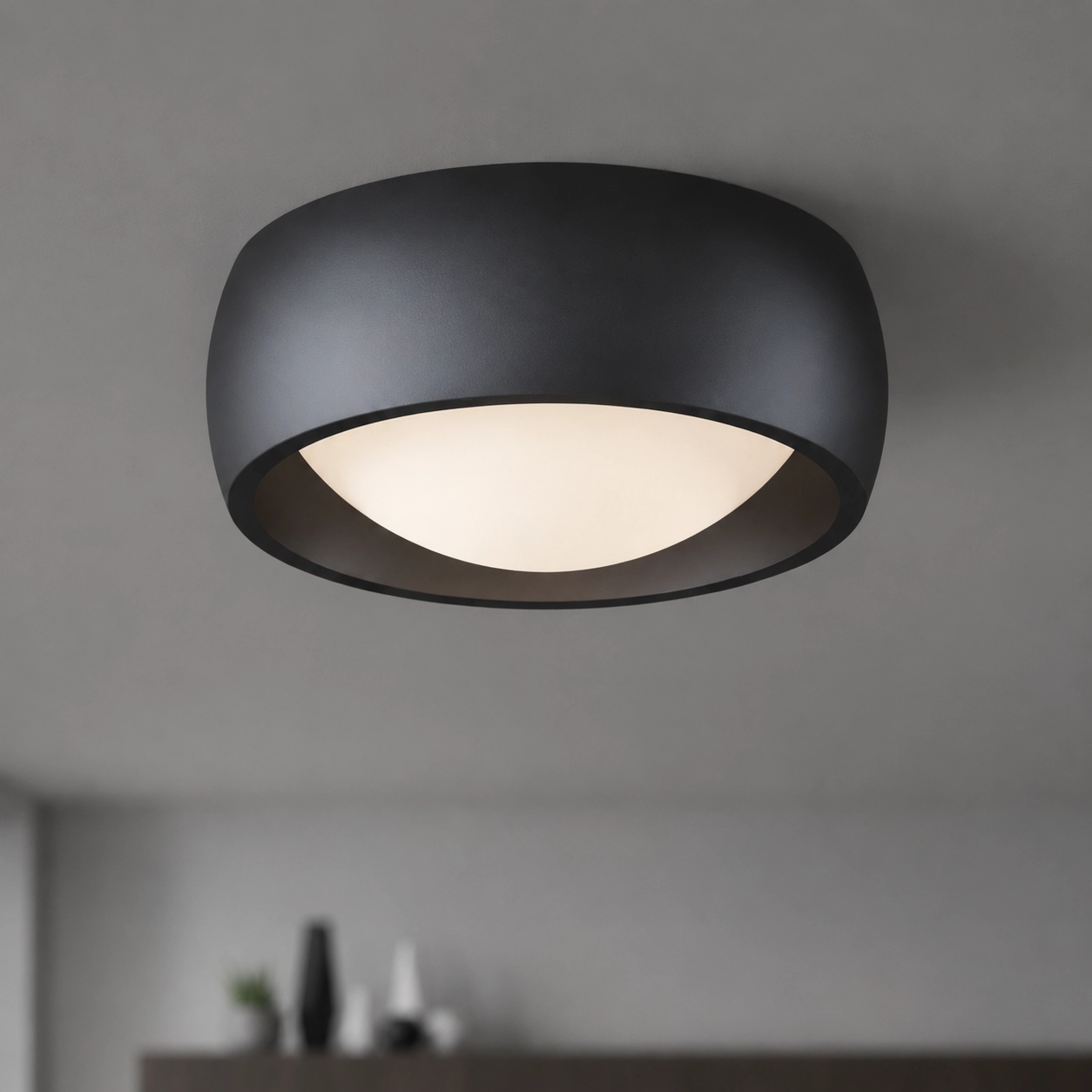 Elegante Deckenlampe Montana Ø15 cm – Schwarz