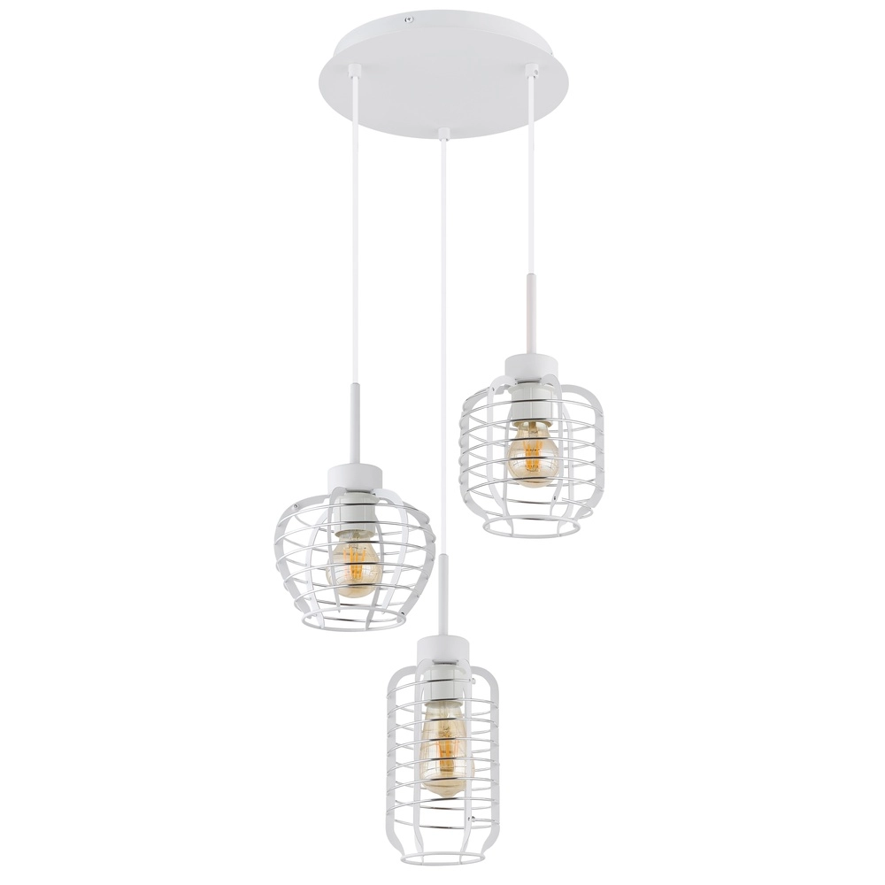 3-Licht Pendellampe Nesa Weiß Globo 9007371572212