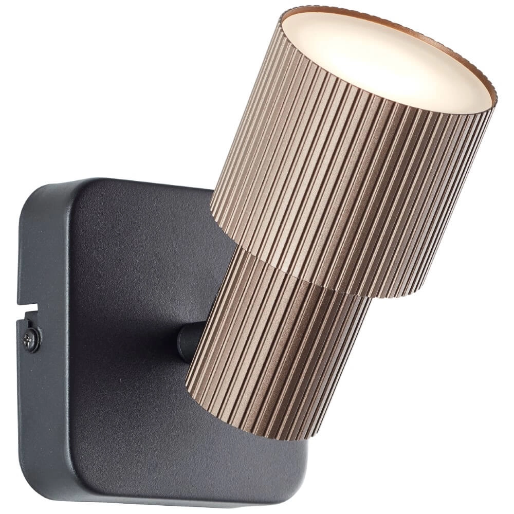 Aufbaustrahler Cadiz Schwarz mit Bronze Brilliant 4004353441264