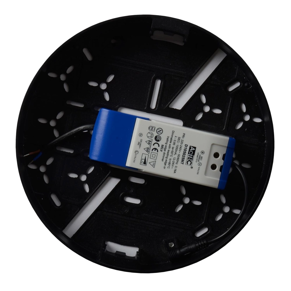 Deckenlicht Ceres-Led IP44 schwarz Ø 21,5 cm Lucide 5411212281128