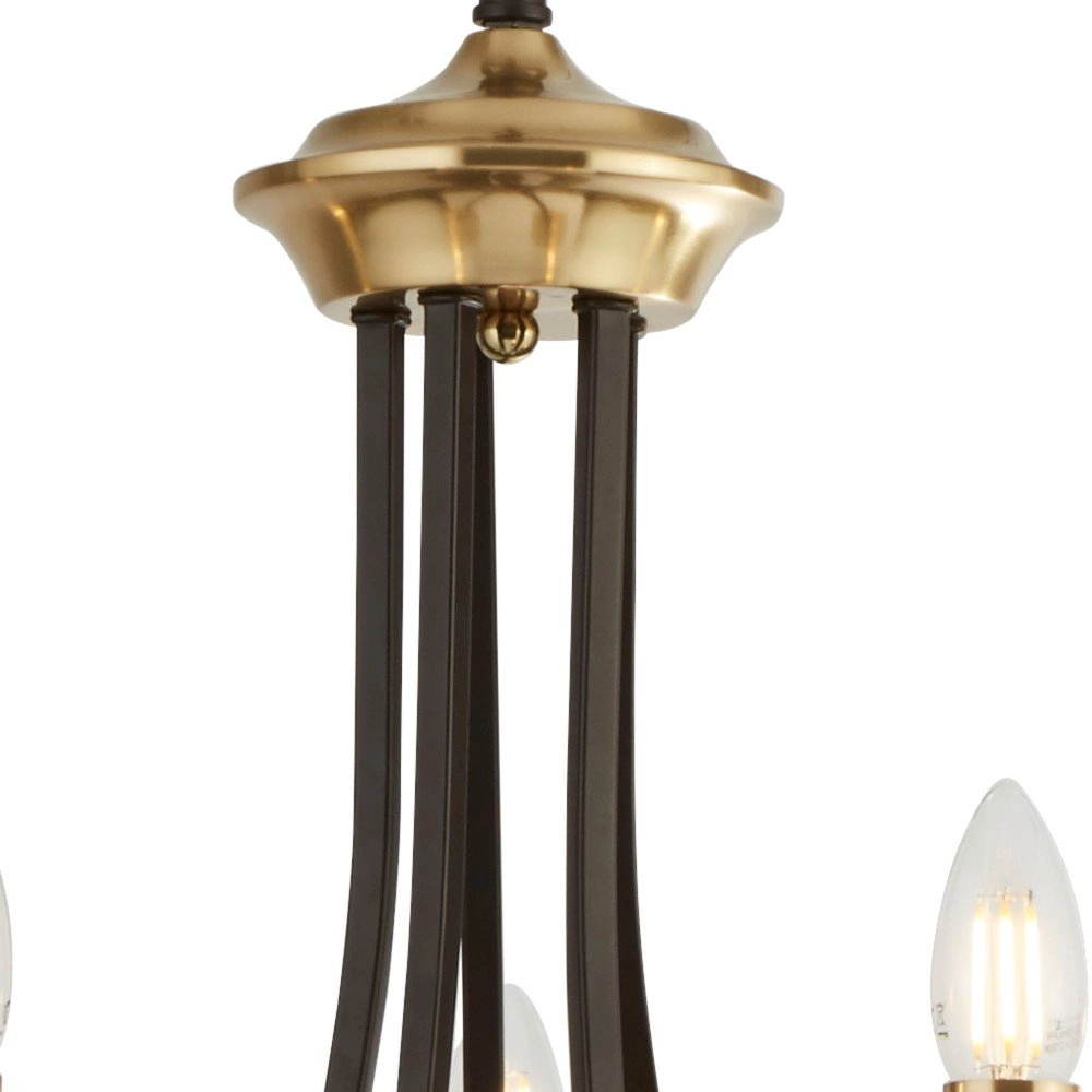 Klassischer Kronleuchter Belfry 5-flammig, 58 cm, Bronze mit Gold Searchlight 5053423135755