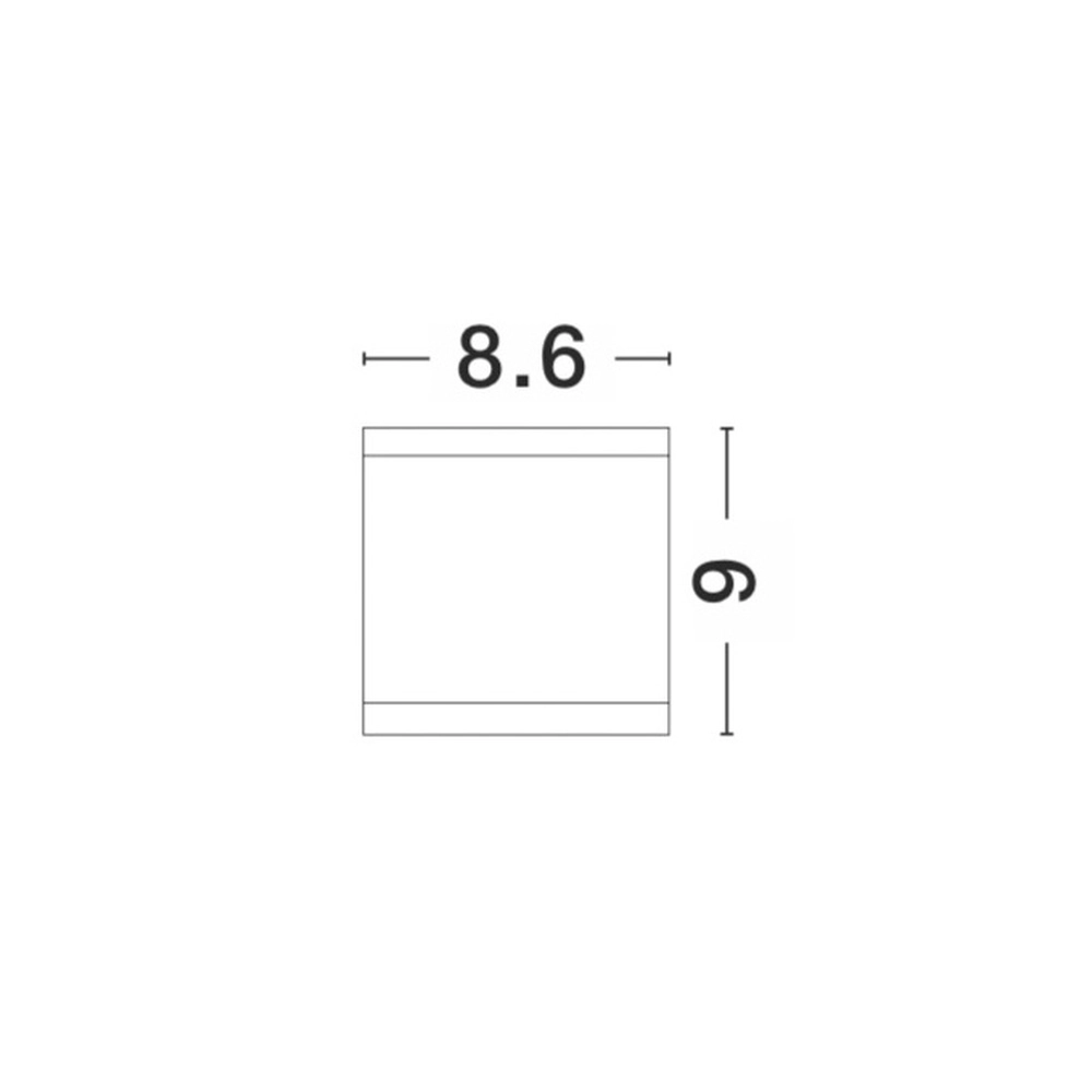Quadratischer Strahler Cerise weiß Lyora 5212017419002