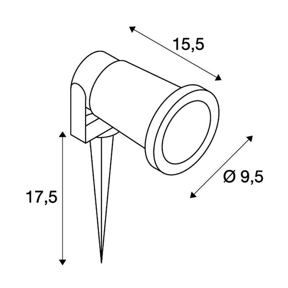 Spießstrahler Nautilus Spike XL gestochen SLV 4024163107143