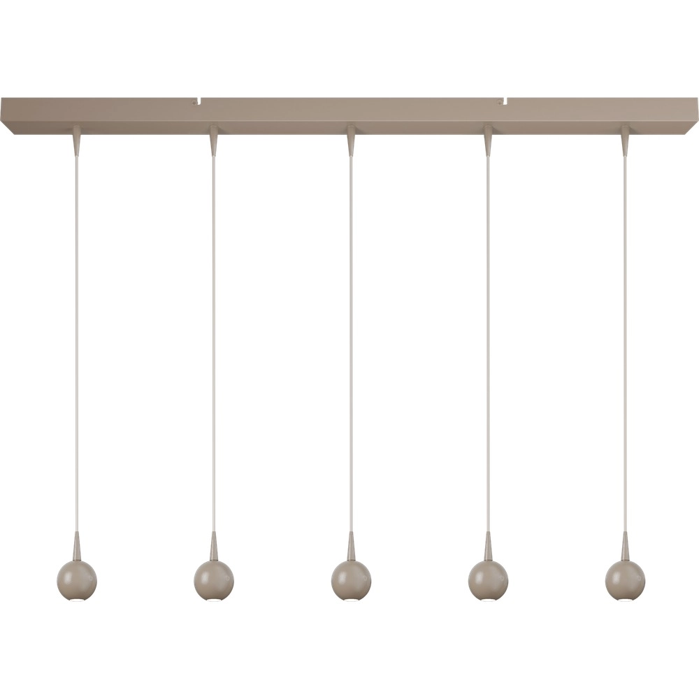 5-Licht Pendellampe Talana beige terra Ø 6cm DTW