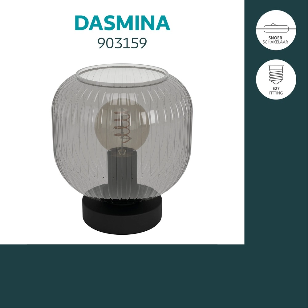Design-Tischlampe Dasmina schwarze Ø 20cm