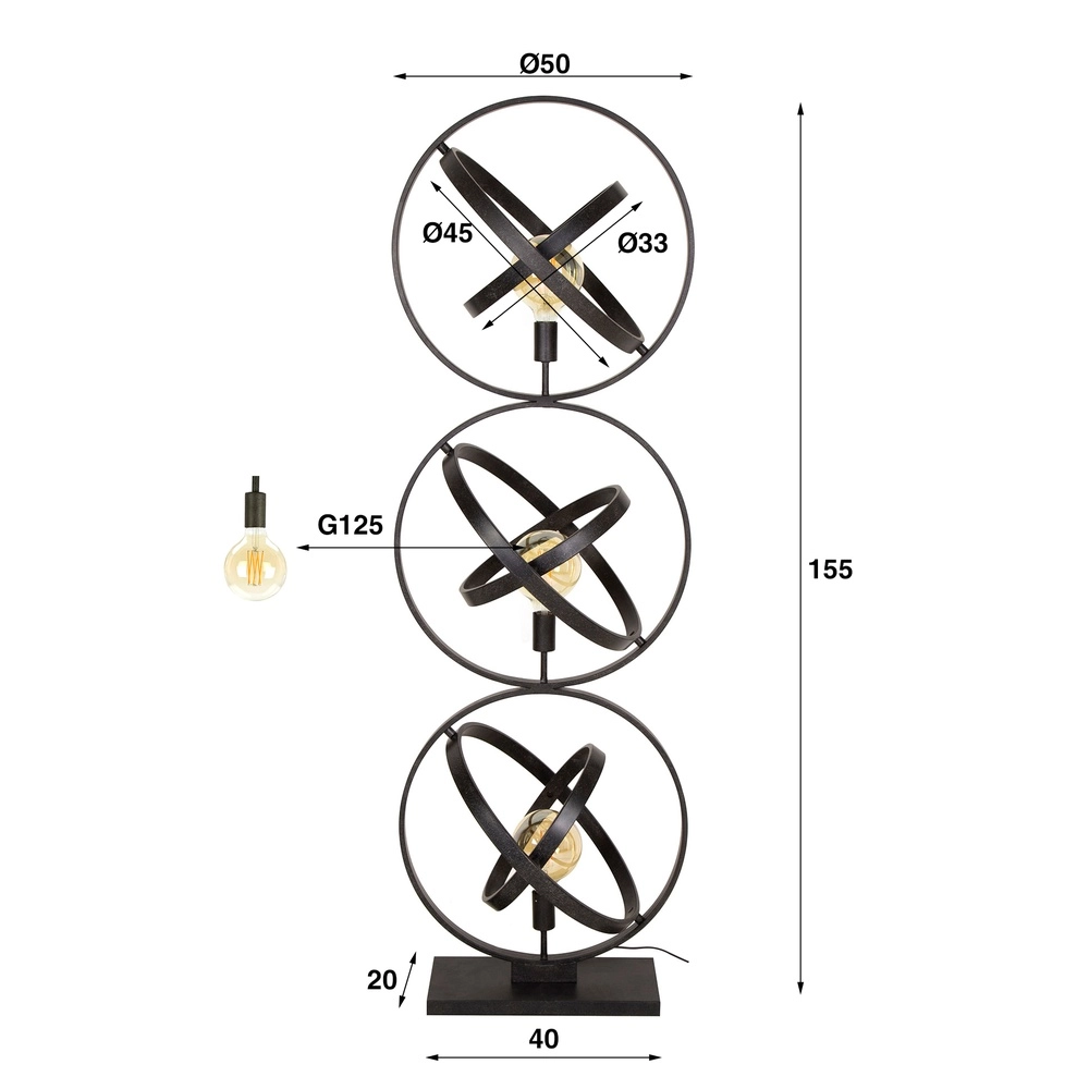 Design-Stehlampe Galaxy 155 cm Lyora 8716803512108