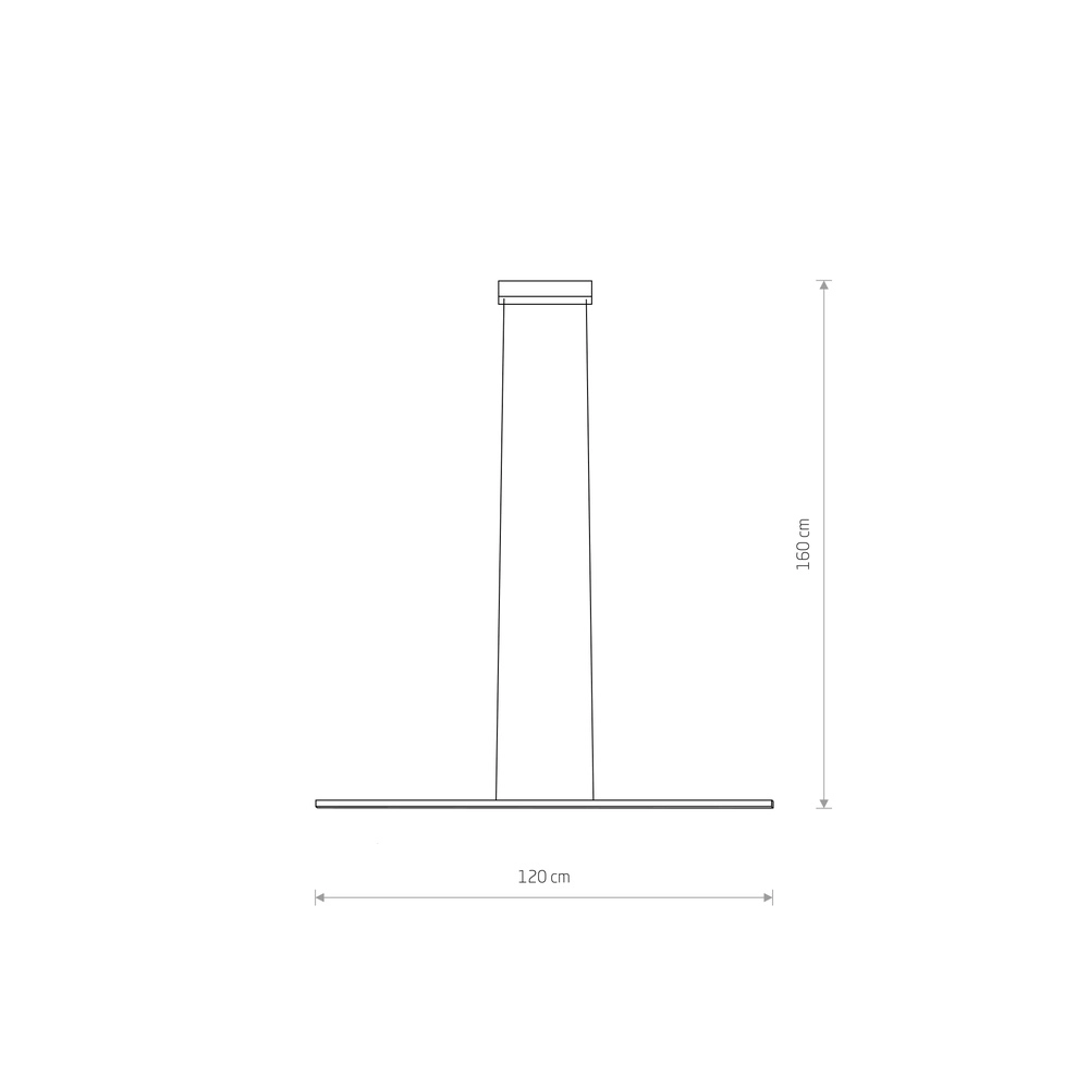 Elegante Pendellampe Bar Led 120cm - 3000K - weiß Lyora 5903139115834