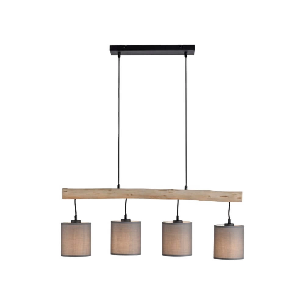 Ländliche Hängelampe Green Tribu Taupe Just Light 4043689995171