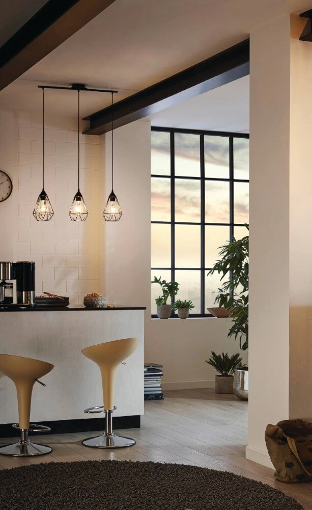 Pendelleuchte Tarbes 3 Lichtschwarz Eglo 9002759941895