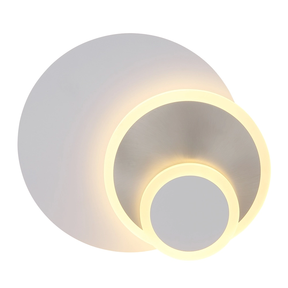 Weiße Wandlampe Odonell mit Holz Globo 9007371569410