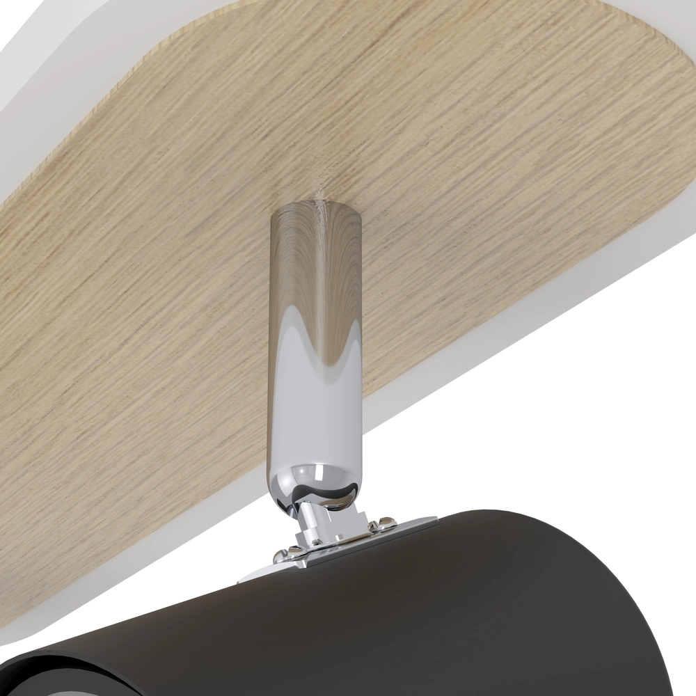 LED-Deckenspot Rimbocchi 3L – schwarz – Holzoptik Eglo 9008606316533