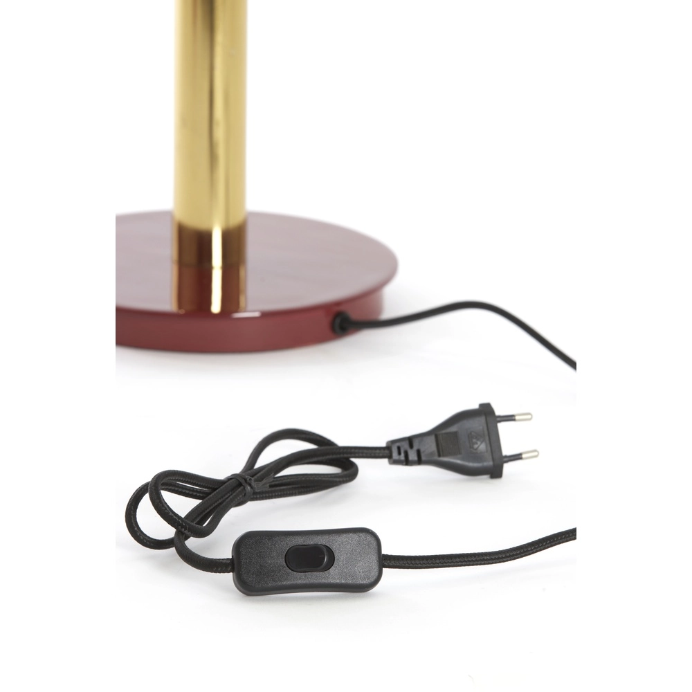 Bankerlampe Ayer Bordeaux mit Gold Light & Living 8717807742850
