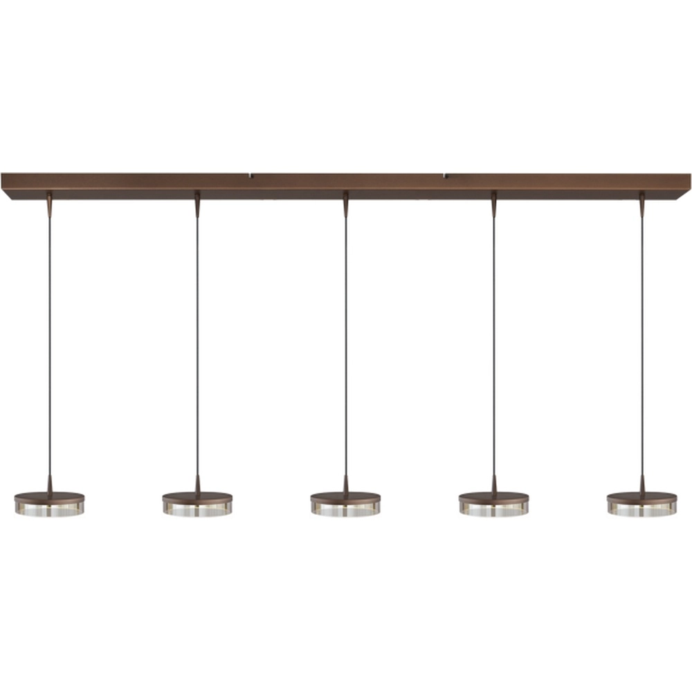 5-Licht Pendellampe Imperia 160 cm Kakaobraun