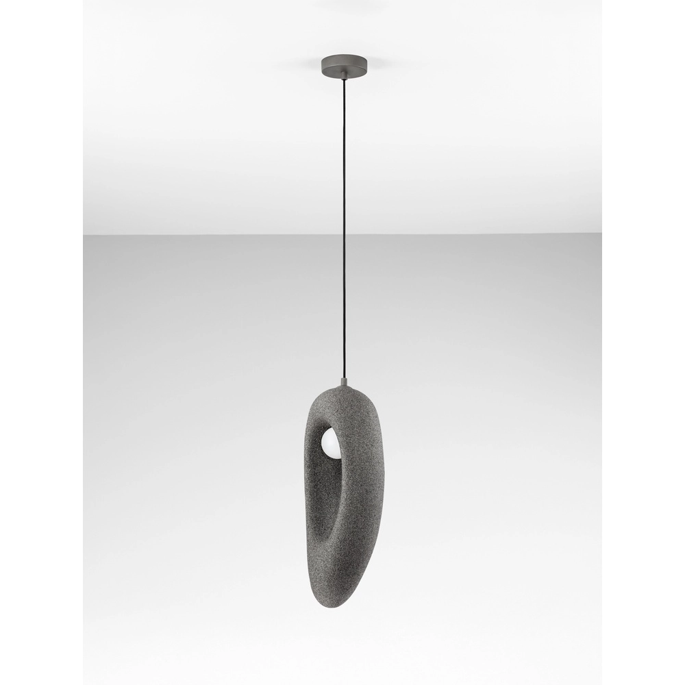 Natürliche Pendelleuchte Tempus grau 48cm Lyora 5212017476852