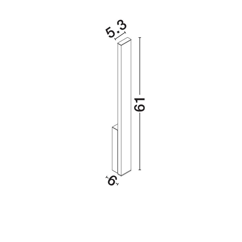 Schlanke Wandleuchte Isos Rostbraun 61cm Lyora 5212017472380