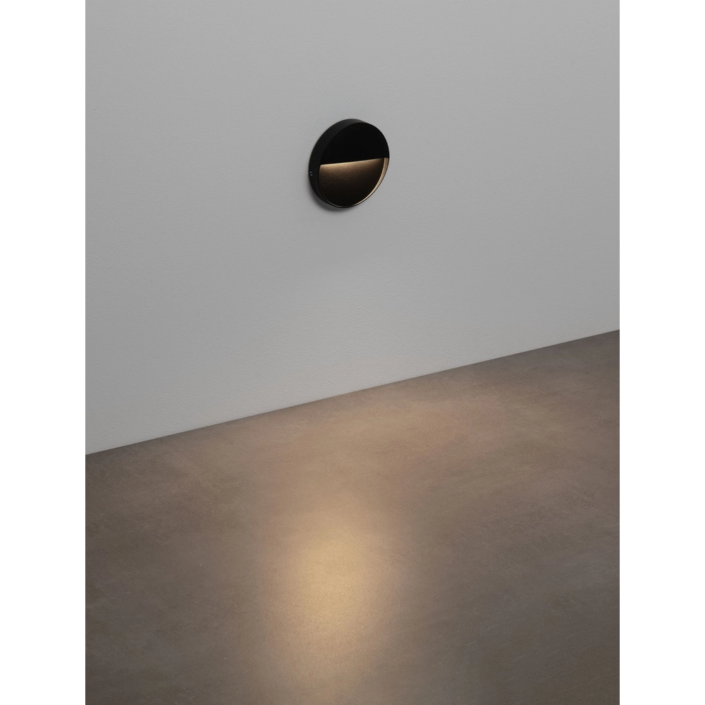 Runde Wandleuchte Toby Ausführung schwarz Lyora 5212017453594