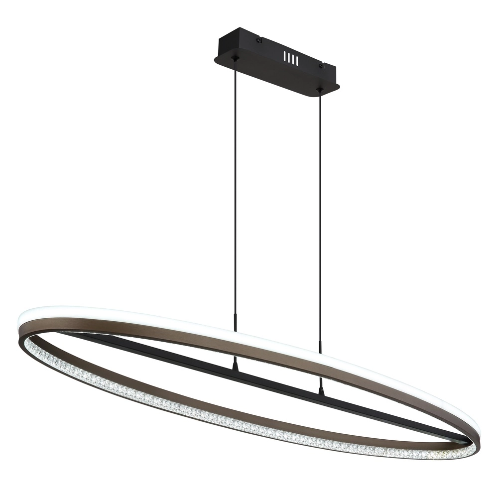 Design-Pendellampe Della Oval Schwarz Globo 9007371474738