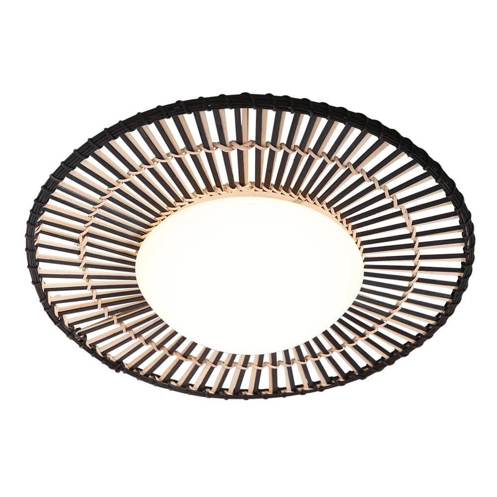 Deckenlampe Aura schwarz mit Bambus Steinhauer 8712746174144