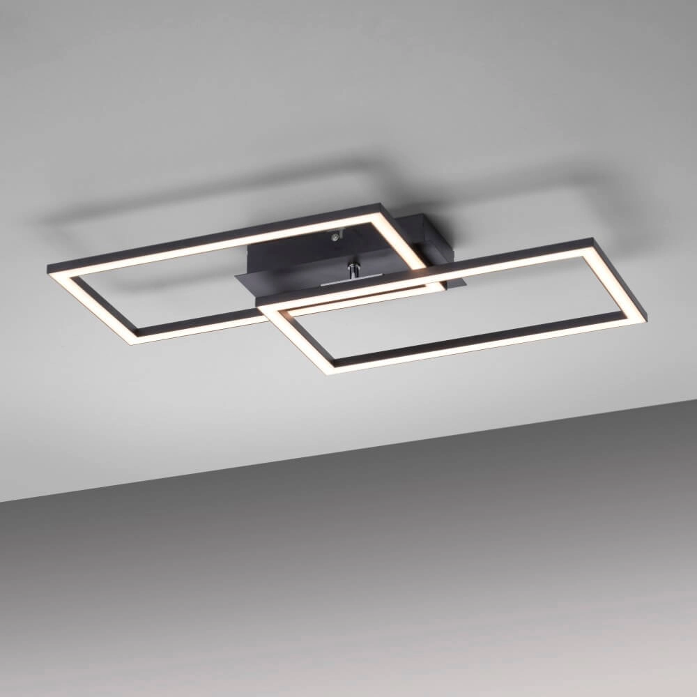 Schwarze Deckenlampe Iven mit LED Paul Neuhaus 4043689981983