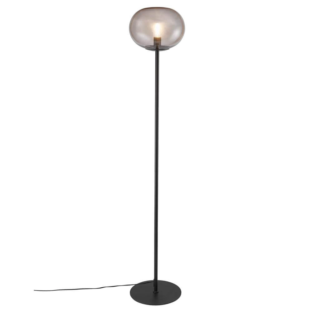 Stehleuchte aus Glas Alton schwarz mit Rauchglas Nordlux 5704924001093